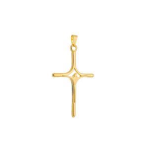Pingente Dourado Crucifixo